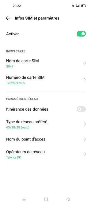 Sélectionnez Nom du point d'accès