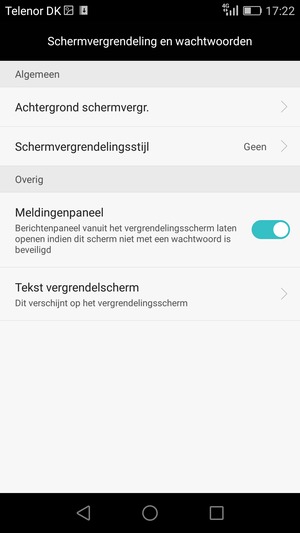 Selecteer Schermvergrendelingsstijl