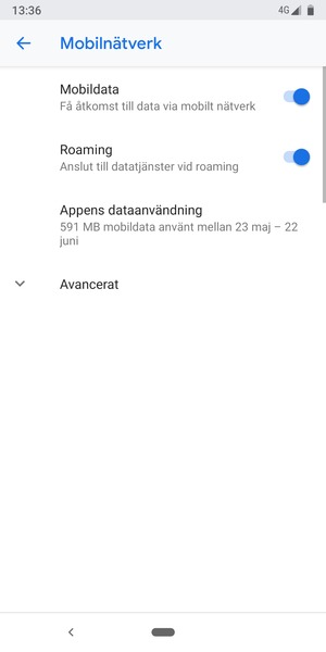 Slå på eller stäng av Roaming