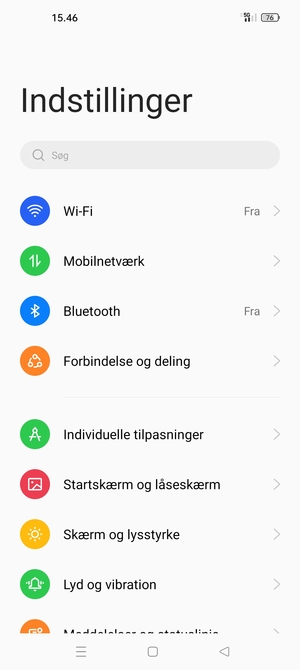 Vælg Mobilnetværk