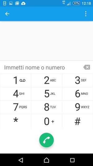 Premi e tieni premuto il numero 1