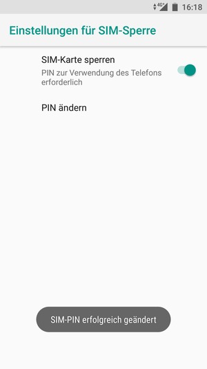 Ihre SIM-PIN wurde geändert