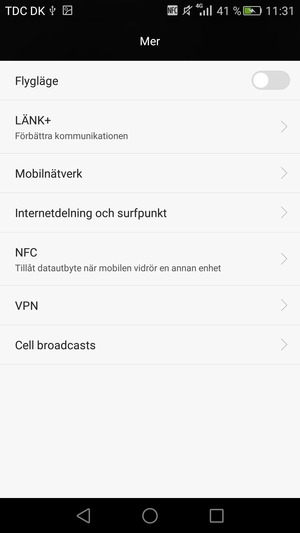 Välj Mobilnätverk