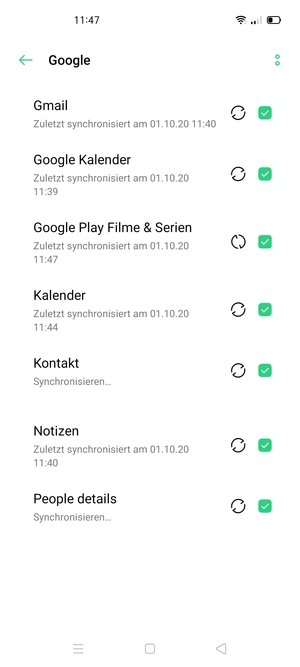 Ihre Daten werden synchronisiert