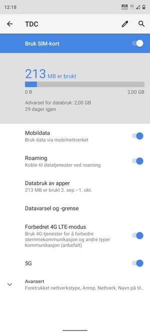 Slå Roaming på eller av