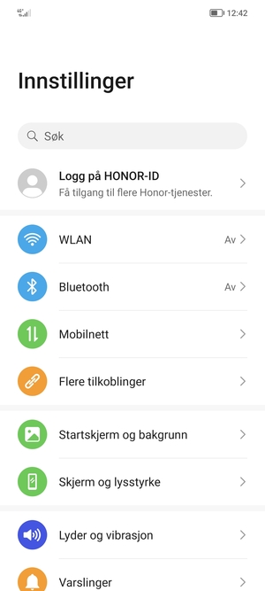 Velg WLAN