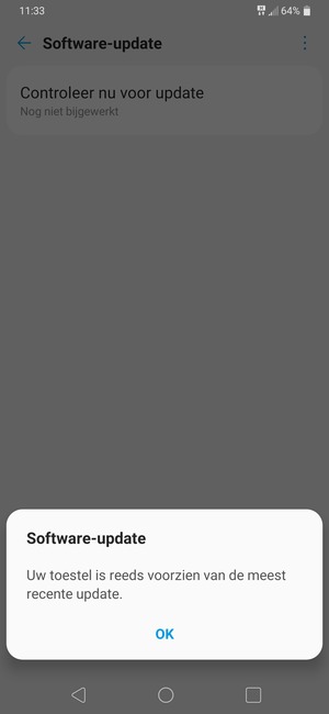 Als uw telefoon up-to-date is, selecteert u OK