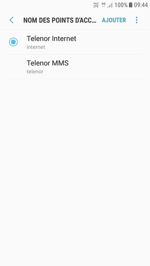 Sélectionnez le bouton du Menu