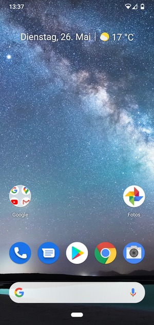 Wählen Sie Google