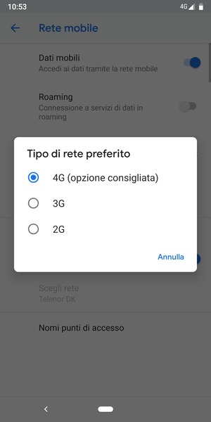 Seleziona la tua opzione preferita