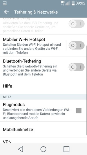 Scrollen Sie und wählen Sie Mobilfunknetze