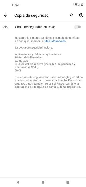 Active Copia de seguridad en Drive