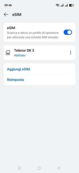 La tua eSIM è ora attivata