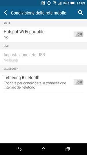 Seleziona Hotspot Wi-Fi portatile