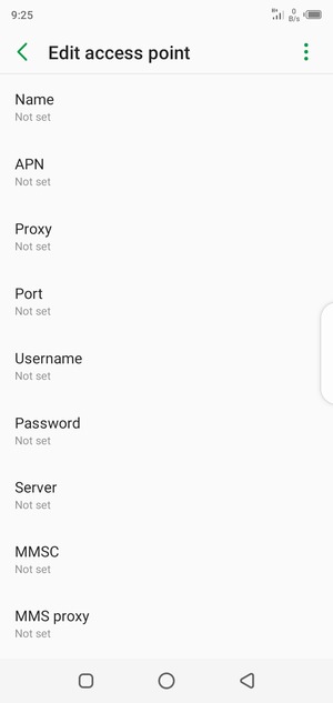 Enter Internet information