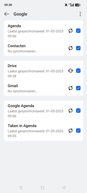 Uw gegevens worden gesynchroniseerd