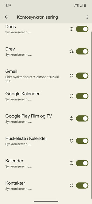Dine kontakter fra Google vil nu blive synkroniseret til din telefon