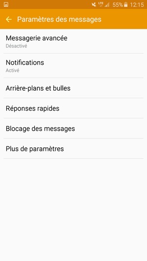 Sélectionnez Plus de paramètres