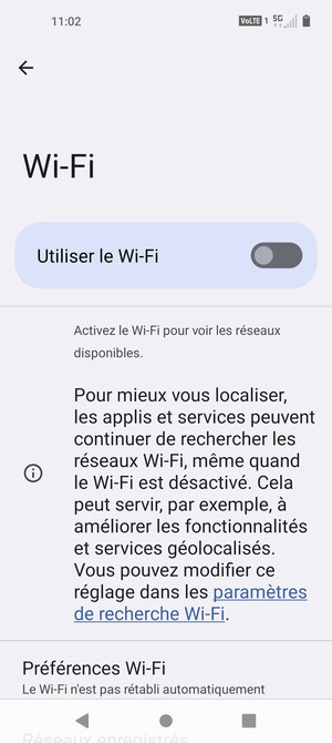 Activer le Utiliser le Wi-Fi