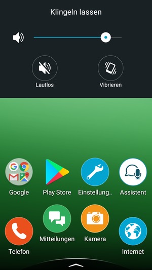 Gedrückt halten, um die Lautstärke auf das gewünschte Niveau zu reduzieren