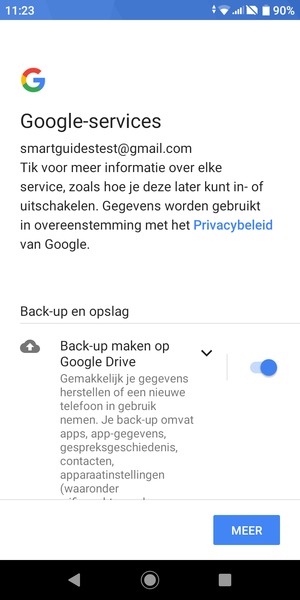 Selecteer MEER