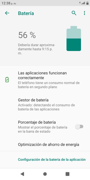 Seleccione Optimización de ahorro de energía