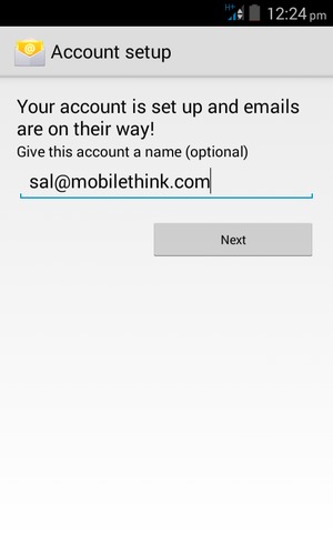 Give your account a name and select Next