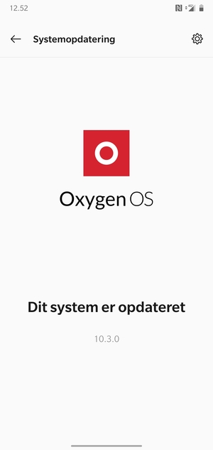 Hvis din telefon er opdateret, vil du se følgende skærmbillede