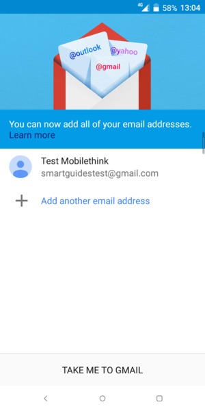 Select TAKE ME TO GMAIL