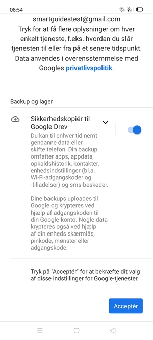 Vælg Acceptér