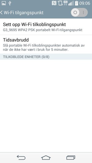 Velg Sett opp Wi-Fi tilkoblingspunkt