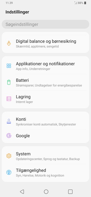 Scroll til og vælg System