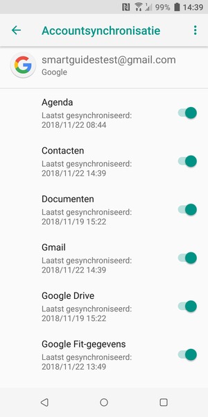 Selecteer de Menu-knop
