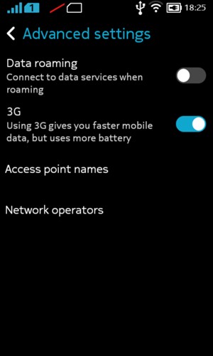 Select Access point names