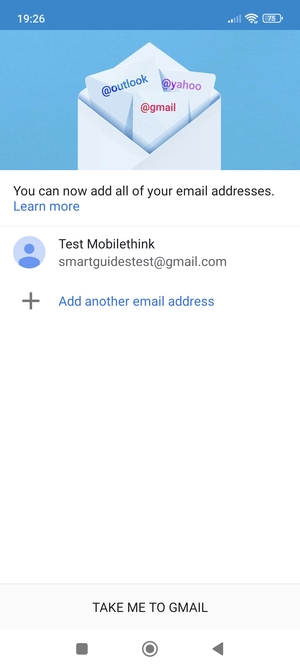 Select TAKE ME TO GMAIL