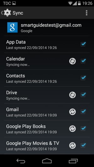 Your information will be synchronised