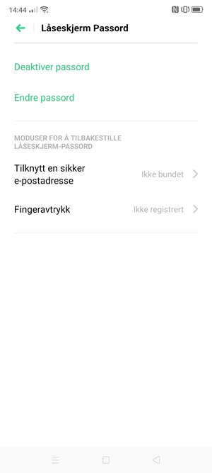 Telefonen din er nå sikret med en skjermlås