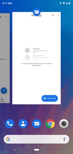 Scorri verso l'alto le app per chiuderle