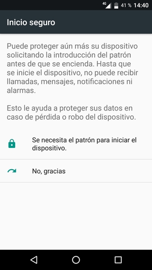 Seleccione la opción deseada