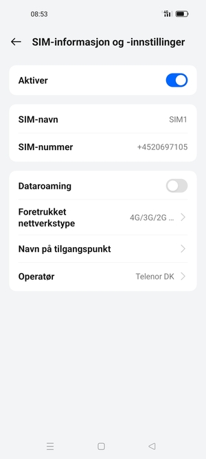Velg Navn på tilgangspunkt