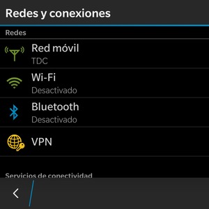 Seleccione Red móvil