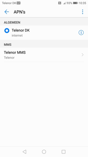 Selecteer de Menu-knop
