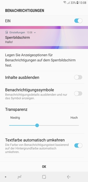 Wählen Sie Ihre bevorzugten Optionen und wählen Sie OK