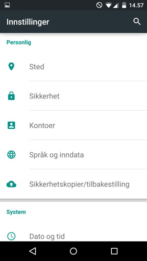 Bla til og velg Kontoer