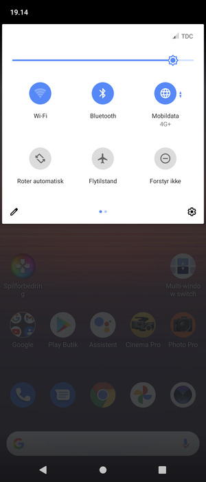 Slå Wi-Fi og Bluetooth fra