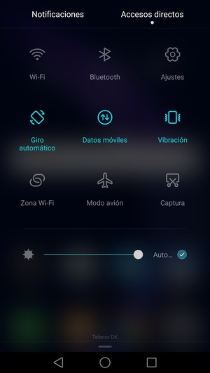 Seleccione Vibración para cambiar al modo silencio