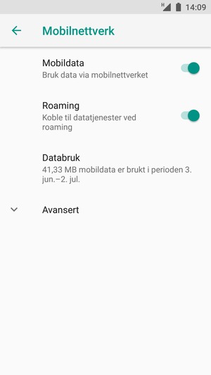 Slå Roaming på eller av