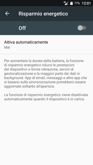 Attiva Risparmio energetico