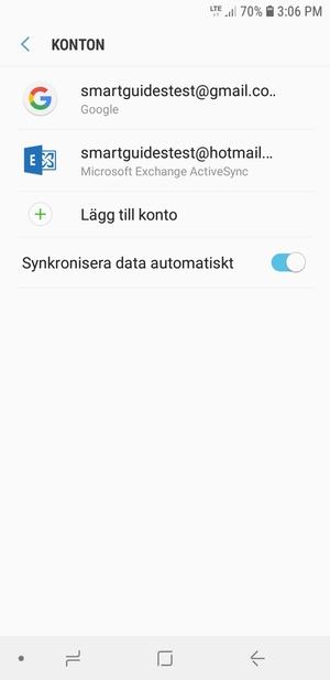 Tryck på ditt Google konto