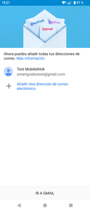 Seleccione IR A GMAIL